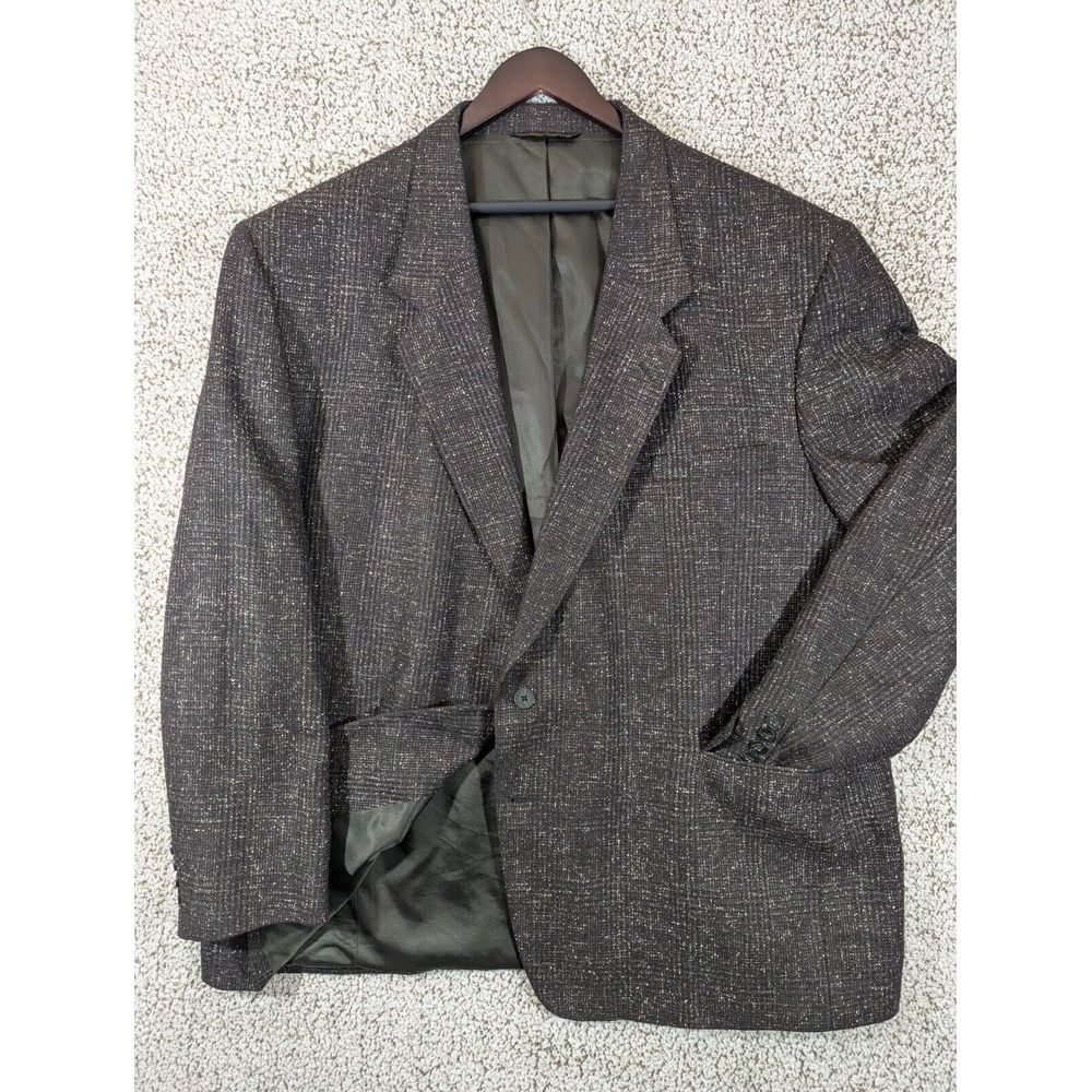 Lacrosse Paul‎ Wagner Black White Fleck Wool Tweed Blazer Sport Coat Jacket